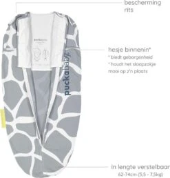 Puckababy Inbakerslaapzak Original Mini - 3-6 Maanden - Giraph Sky -Babyproducten Korting Winkel 1149x1200