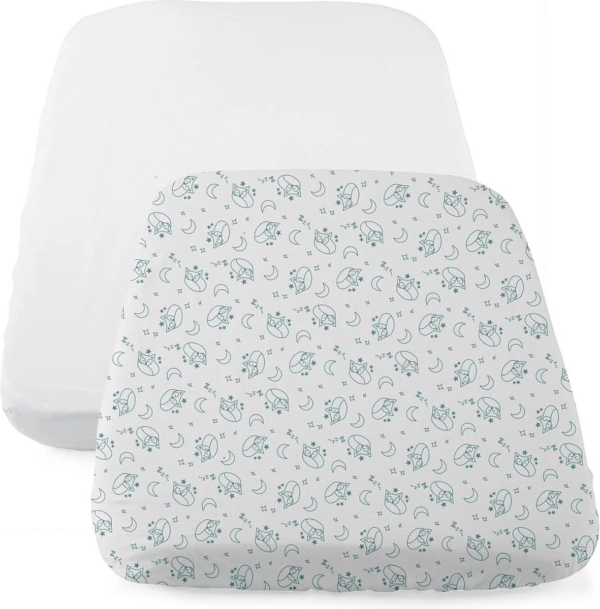 Chicco - Set Van 2 Hoeslakens Blauw Vossenpatroon - Voor Next2Me Wieg 3 Chicco - Set Van 2 Hoeslakens Blauw Vossenpatroon - Voor Next2Me Wieg