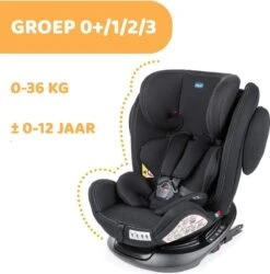 Chicco Autostoel Unico PLUS - Groep 0 1 2 3 - Isofix Bevestiging -Verstelbare Hoofdsteun - Zwart -Babyproducten Korting Winkel 1185x1200 1