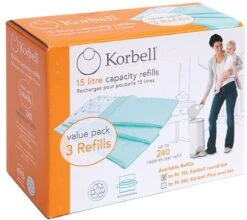 Korbell Luieremmer Navulling - 15L Zak - 3 Stuks -Babyproducten Korting Winkel 1200x1071 1