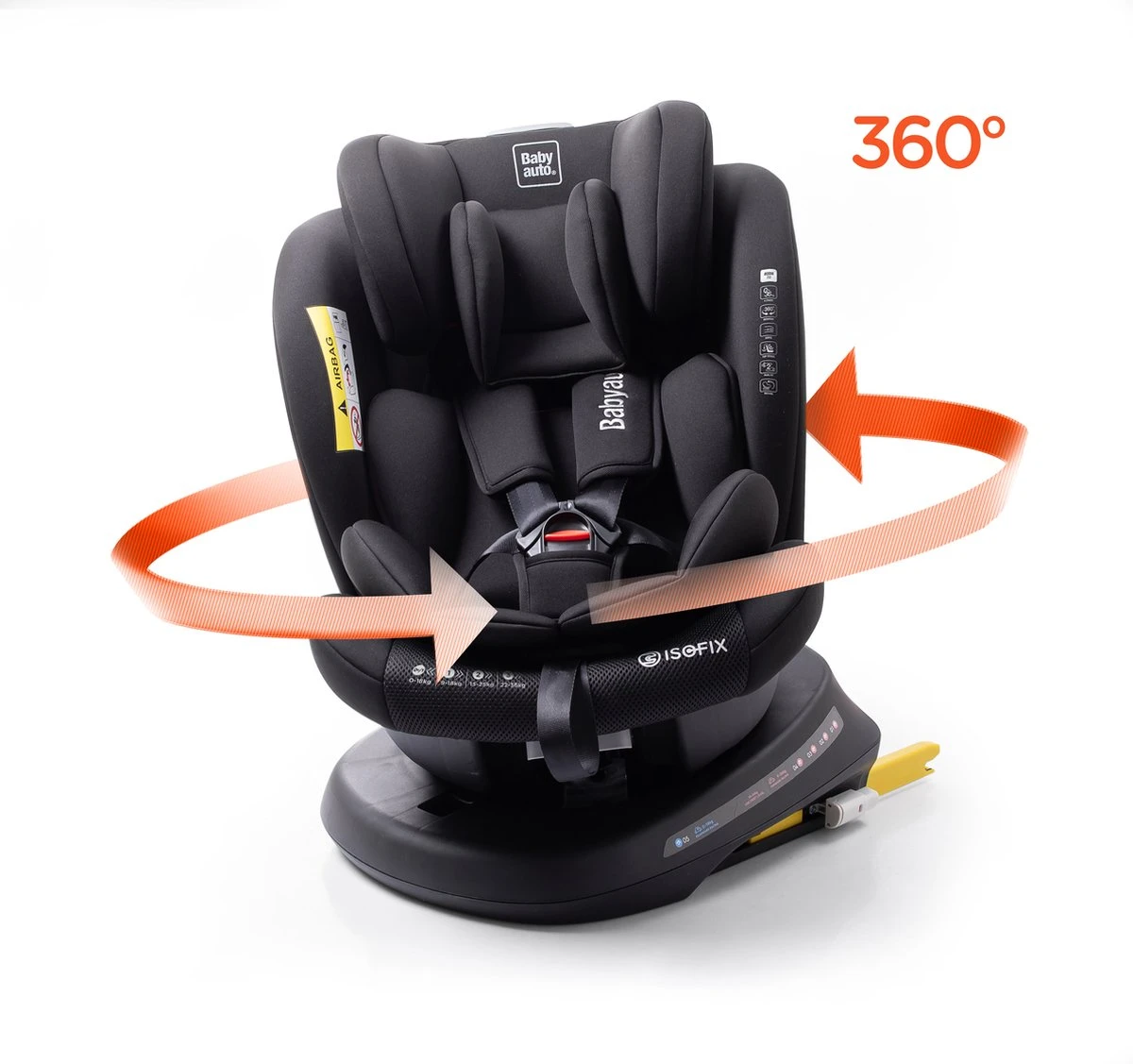 Autostoel Babyauto Rodia 360° Met Isofix - Groep 0+/1/2/3 Zwart (0-36kg) 3 Autostoel Babyauto Rodia 360° Met Isofix - Groep 0+/1/2/3 Zwart (0-36kg)