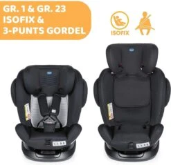 Chicco Autostoel Unico PLUS - Groep 0 1 2 3 - Isofix Bevestiging -Verstelbare Hoofdsteun - Zwart -Babyproducten Korting Winkel 1200x1161