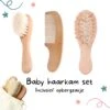 Baby Borstel - Baby Haarborstel - Baby Verzorging Set - Baby Borstel En Kam - Houten Baby Kam - Haarborstel Set - Babyshower Gift- Baby Verzorgingsproducten - Baby Kam - Kraamcadeau -Babyproducten Korting Winkel 1200x1175