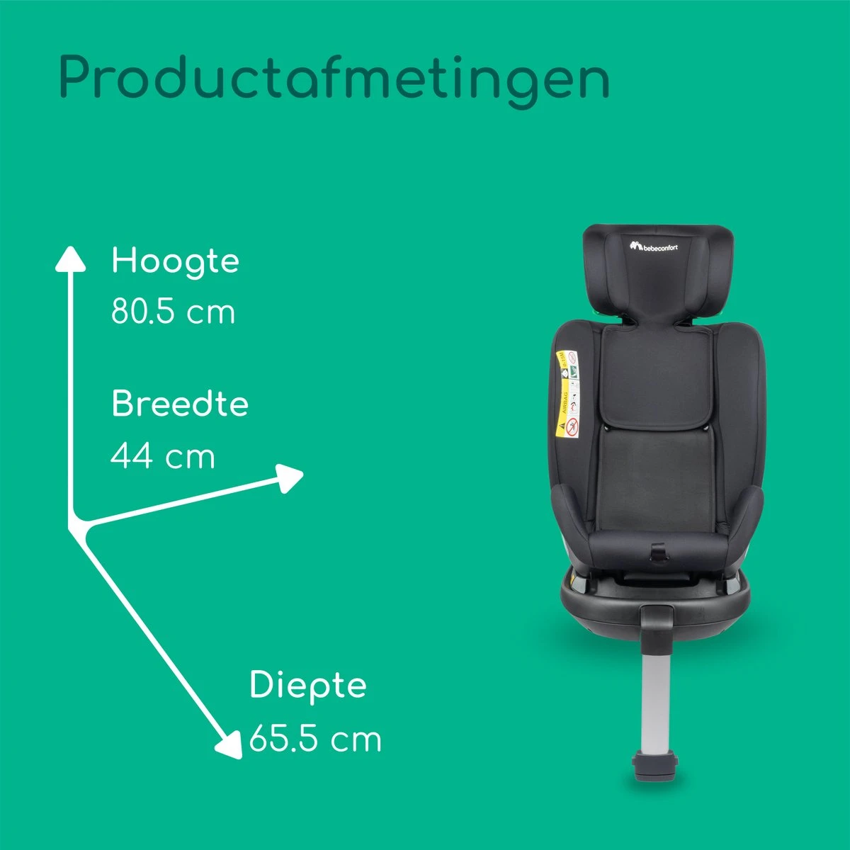 Bebeconfort EvolveFix Plus I-Size - Autostoel - Black Mist - Vanaf De Geboorte Tot 12 Jaar 8 Bebeconfort EvolveFix Plus I-Size - Autostoel - Black Mist - Vanaf De Geboorte Tot 12 Jaar - Afbeelding 6