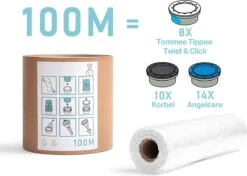 Wonix® - Luieremmers Navulling - Voor 8 Tommee Tippee Twist & Click, 10 Korbel, 14 Angelcare En Meer - 100m