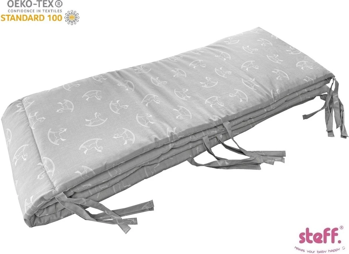 Steff - Parkomrander - Boxomrander 340x29 Cm - Print Schommelpaardjes - OEKO-TEX Standard 100 3 Steff - Parkomrander - Boxomrander 340x29 Cm - Print Schommelpaardjes - OEKO-TEX Standard 100