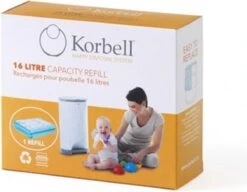 Korbell Luieremmer Navulling - 15L Zak - 3 Stuks -Babyproducten Korting Winkel 1200x931