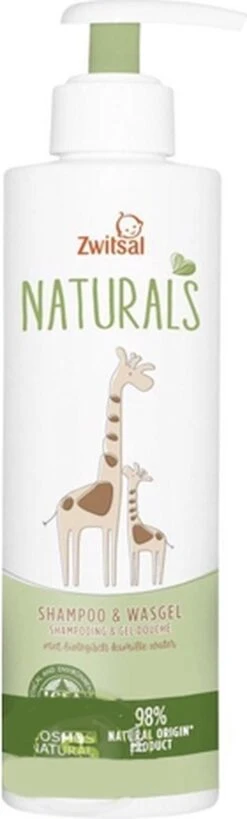 Zwitsal Naturals Shampoo&Wasgel 250ml -Babyproducten Korting Winkel 362x1200