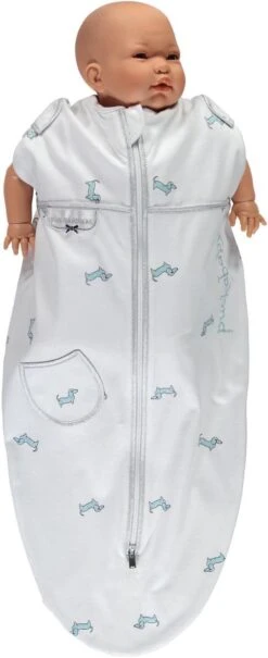 Puckababy Inbakerslaapzak Original Mini 3-6m - White Pucky -Babyproducten Korting Winkel 490x1200