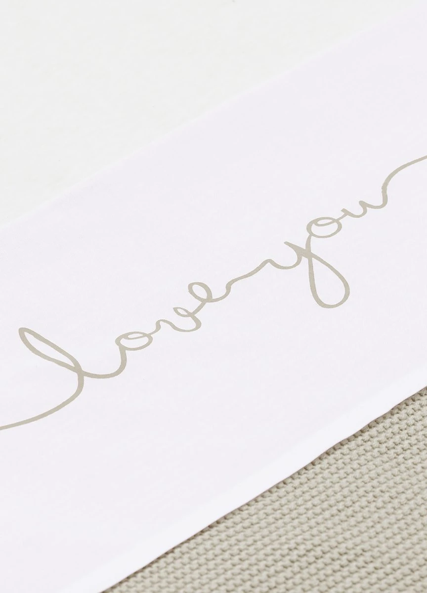 Jollein Baby Laken Wieg 75x100cm Love You - Nougat 7 Jollein Baby Laken Wieg 75x100cm Love You - Nougat - Afbeelding 5