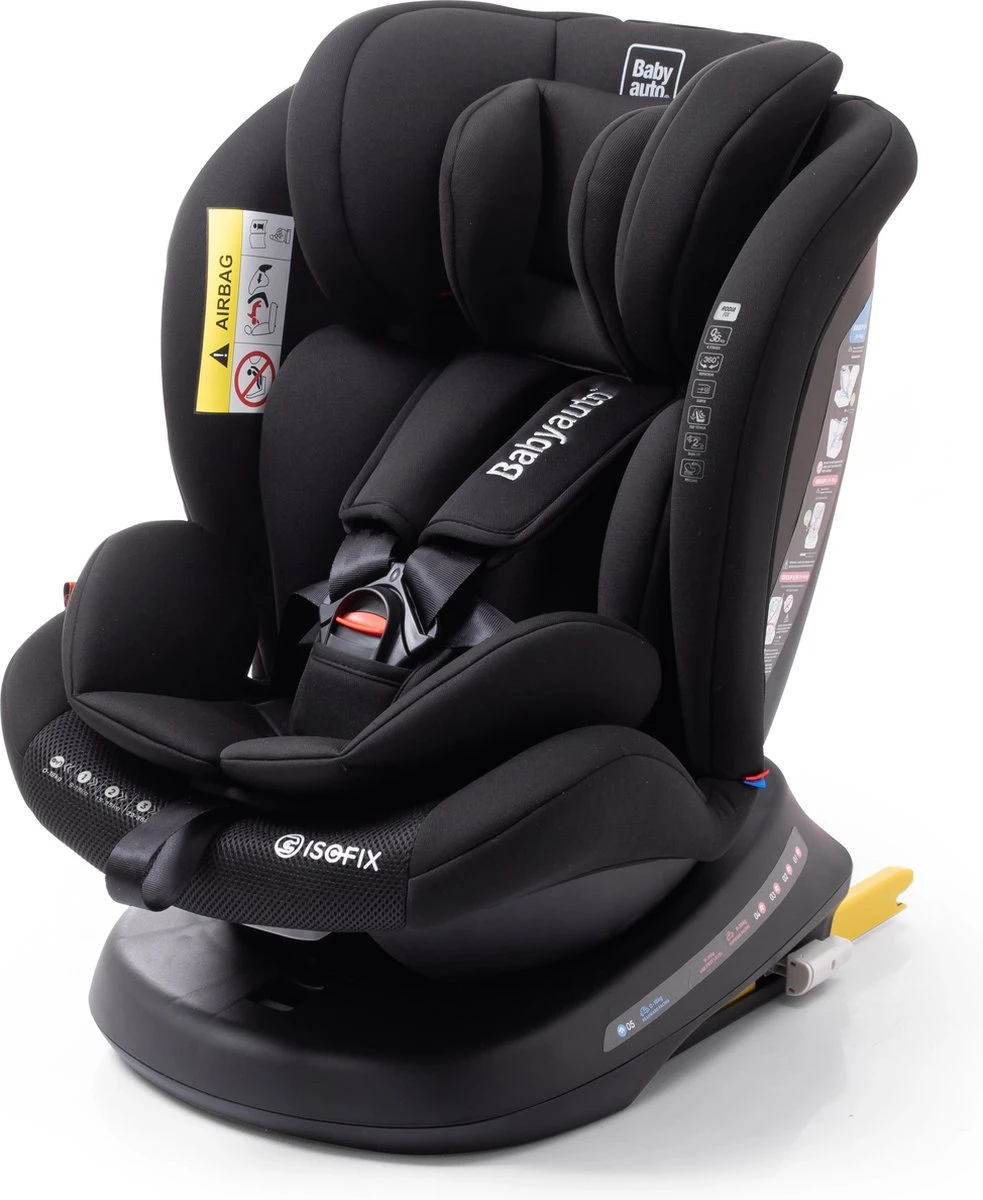 Autostoel Babyauto Rodia 360° Met Isofix - Groep 0+/1/2/3 Zwart (0-36kg) 12 Autostoel Babyauto Rodia 360° Met Isofix - Groep 0+/1/2/3 Zwart (0-36kg) - Afbeelding 10