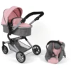 BAYER CHIC 2000 Combi Poppenwagen Lia Melange Grijs-roze -Babyproducten Korting Winkel bayer chic 2000 combi poppenwagen lia melange grijs roze a281692