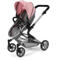 BAYER CHIC 2000 Combi Poppenwagen Lia Melange Grijs-roze -Babyproducten Korting Winkel bayer chic 2000 combi poppenwagen lia melange grijs roze a281692 3