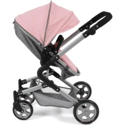 BAYER CHIC 2000 Combi Poppenwagen Lia Melange Grijs-roze -Babyproducten Korting Winkel bayer chic 2000 combi poppenwagen lia melange grijs roze a281692 4