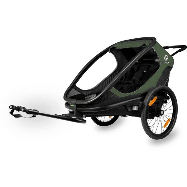 Hamax Kinderfietskar Outback Met Rugleuningverstelling Green Black 5 Hamax Kinderfietskar Outback Met Rugleuningverstelling Green Black - Afbeelding 3