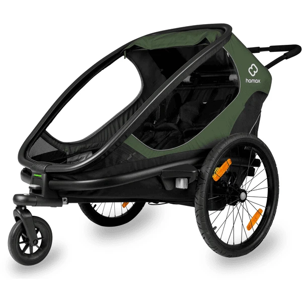 Hamax Kinderfietskar Outback Met Rugleuningverstelling Green Black 3 Hamax Kinderfietskar Outback Met Rugleuningverstelling Green Black