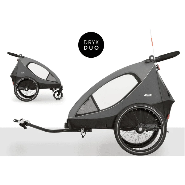Hauck 2in1 Fietskar En Buggy Dryk Duo Grijs 4 Hauck 2in1 Fietskar En Buggy Dryk Duo Grijs - Afbeelding 2