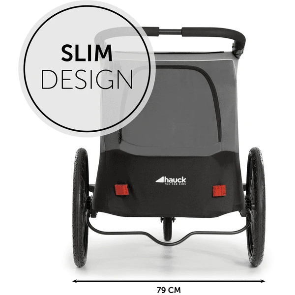 Hauck 2in1 Fietskar En Buggy Dryk Duo Grijs 6 Hauck 2in1 Fietskar En Buggy Dryk Duo Grijs - Afbeelding 4