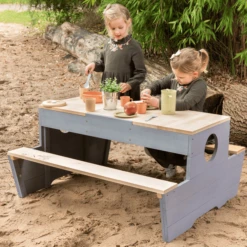 MUDDY BUDDY Speeltafel "Creator" Naturel Wolkengrijs -Babyproducten Korting Winkel muddy buddy speeltafel creator naturel wolkengrijs a412358 2