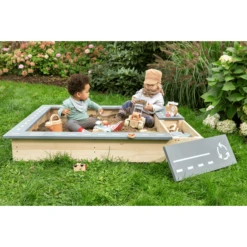 MUDDY BUDDY Zandbak "Beach Rebel" Naturel Lavagrijs -Babyproducten Korting Winkel muddy buddy zandbak beach rebel naturel lavagrijs a412354 1