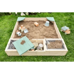 MUDDY BUDDY Zandbak "Beach Rebel" Naturel Saliegroen -Babyproducten Korting Winkel muddy buddy zandbak beach rebel naturel saliegroen a412352 4