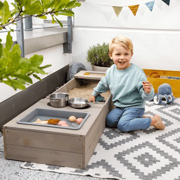 MUDDY BUDDY Zandbak "Flexy Style " Warm Grijs-oker 4 MUDDY BUDDY Zandbak "Flexy Style " Warm Grijs-oker - Afbeelding 2