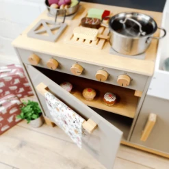 MUSTERKIND ® Speelkeuken Linum Warm Grijs/natuur -Babyproducten Korting Winkel musterkind speelkeuken linum warm grijs natuur a295949 2