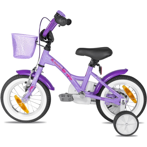 PROMETHEUS BICYCLES ® Kinderfiets 12" Vanaf 3 Jaar Met Zijwieltjes In Paars & Wit 5 PROMETHEUS BICYCLES ® Kinderfiets 12" Vanaf 3 Jaar Met Zijwieltjes In Paars & Wit - Afbeelding 3